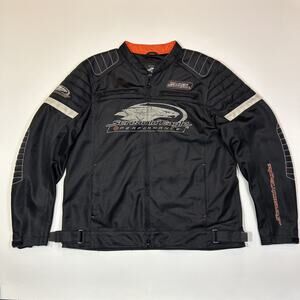 Harley-Davidson Screamin Eagle Mesh Riding Jacket Mens 2XL Black Motorcycle